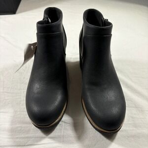 Dr. Scholls Wedge Ankle Boots Womens 6.5 Black NEW